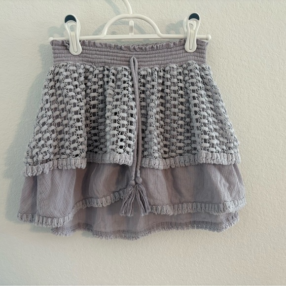White Cabana Layered Lavender Eyelet Skirt - Picture 9 of 14